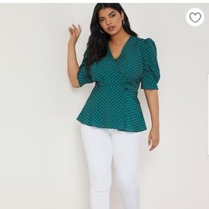 Eloquii polka dot top
